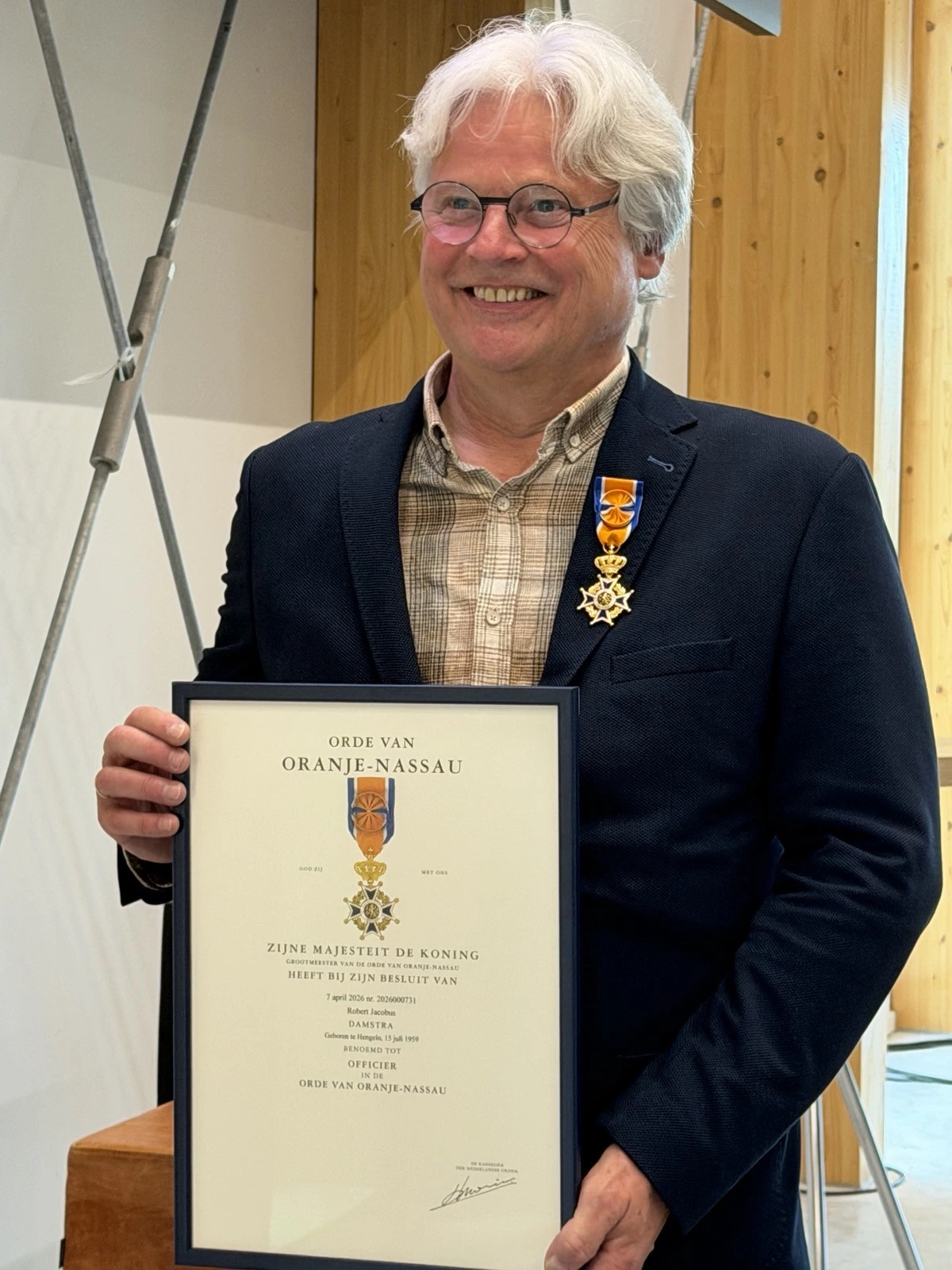 ILA Co-Founder Dr. Robert Damstra Awarded Officer in the Order of Orange-Nassau 3